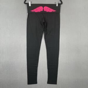Victoria's Secret Leggings Womens Medium Foldover Waist Angel Wings Yoga Pants
